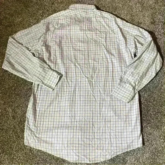 BROOKS BROTHERS MAKERS COTTON NON IRON DRESS SHIRT  White & Blue Stripe 2XL - Picture 9 of 9